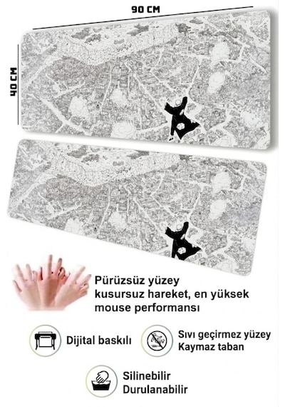Derdenix Anime Series: Naruto Pain İcon Edition 90x40 Mousepad Çok Renkli