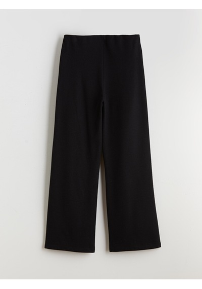 Lcw Modest Siyah Beli Lastikli Geniş Paça Kadın Pantolon