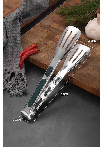 304 Çelik 23 Cm Mutfak Biftek Barbekü Ve Ekmek Maşası Cin627