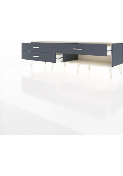 Hyperion Tv Ünitesi 3 Çekmeceli 176x44x51 Antrasit-aytaşı/antrasit Aytası/antrasıt Hyperion Tv Ünitesi 3 Çekmeceli 176x44x51 Antrasit-aytaşı/antrasit Aytası/antrasıt