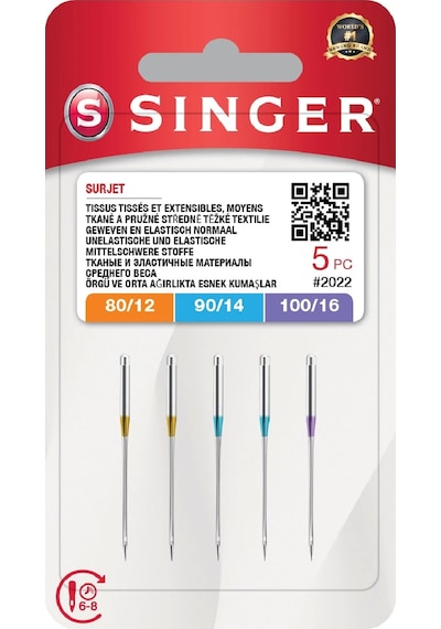 Overlok İğnesi Karışık 2x12, 2x14, 1x16 No.