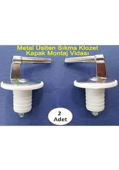 Metal Klozet Kapak Vidası Üstten Sıkmalı Siyah