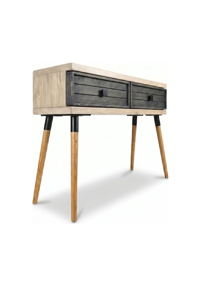 Mobenta Stria Entry: Modern Masif Dresuar 2 Çekmeceli Antre Konsolu - 120x31 Bz-an Krem-antrasit