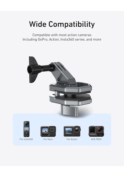Motosiklet Ön Cam Klipsi Kamera Montajı, Djı Osmo Action 6/osmo Nano/osmo 360/action 5 4, Hero 13 12 11 10 9 8, Insta Diğer