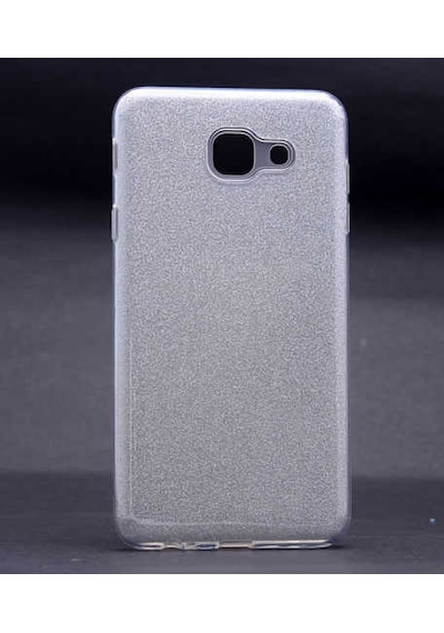 Galaxy Uyumlu J7 Max Kılıf Shining Simli Silikon Kılıf Gümüş