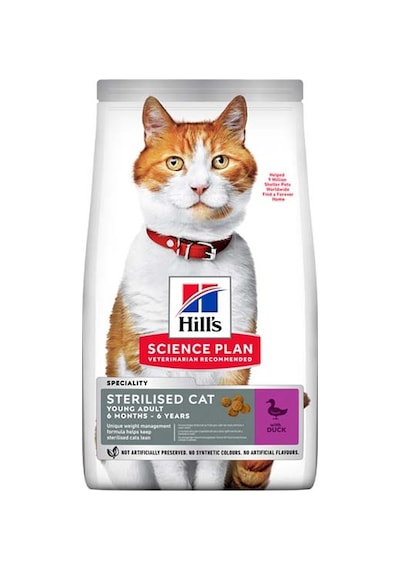 Hill's Sterilised Ördekli Kısırlaştırılmış Yetişkin Kedi Maması 3 KG