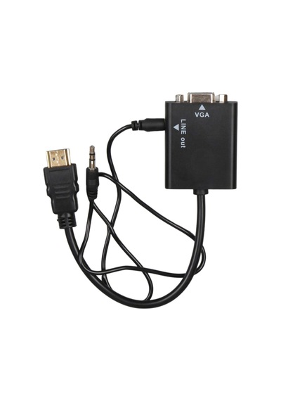 Powermaster Pm-32015 Siyah 3.5mm Ses Destekli Hdmı To Vga+audio Dönüştürücü Adaptör