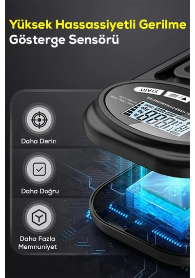 Dijital El Dinamometresi Kavrama Gücü Ölçüm Cihazı Lcd Ekranlı,
