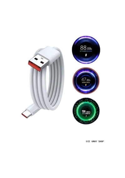 Myceshop Type C Hızlı Şarj Aleti Beyaz 120w Ultra 183431 Uzun Ömürlü Beyaz
