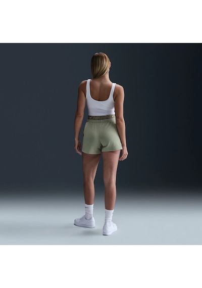 Nike Chill French Terry 4" Short Kadın Boxer Detaylı Şort-sportxstore Yeşil