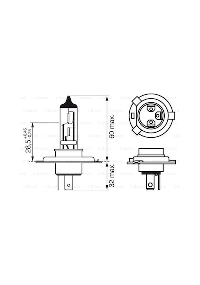 BOSCH 1987301077 Ampul P43T Plus 90 12V H4