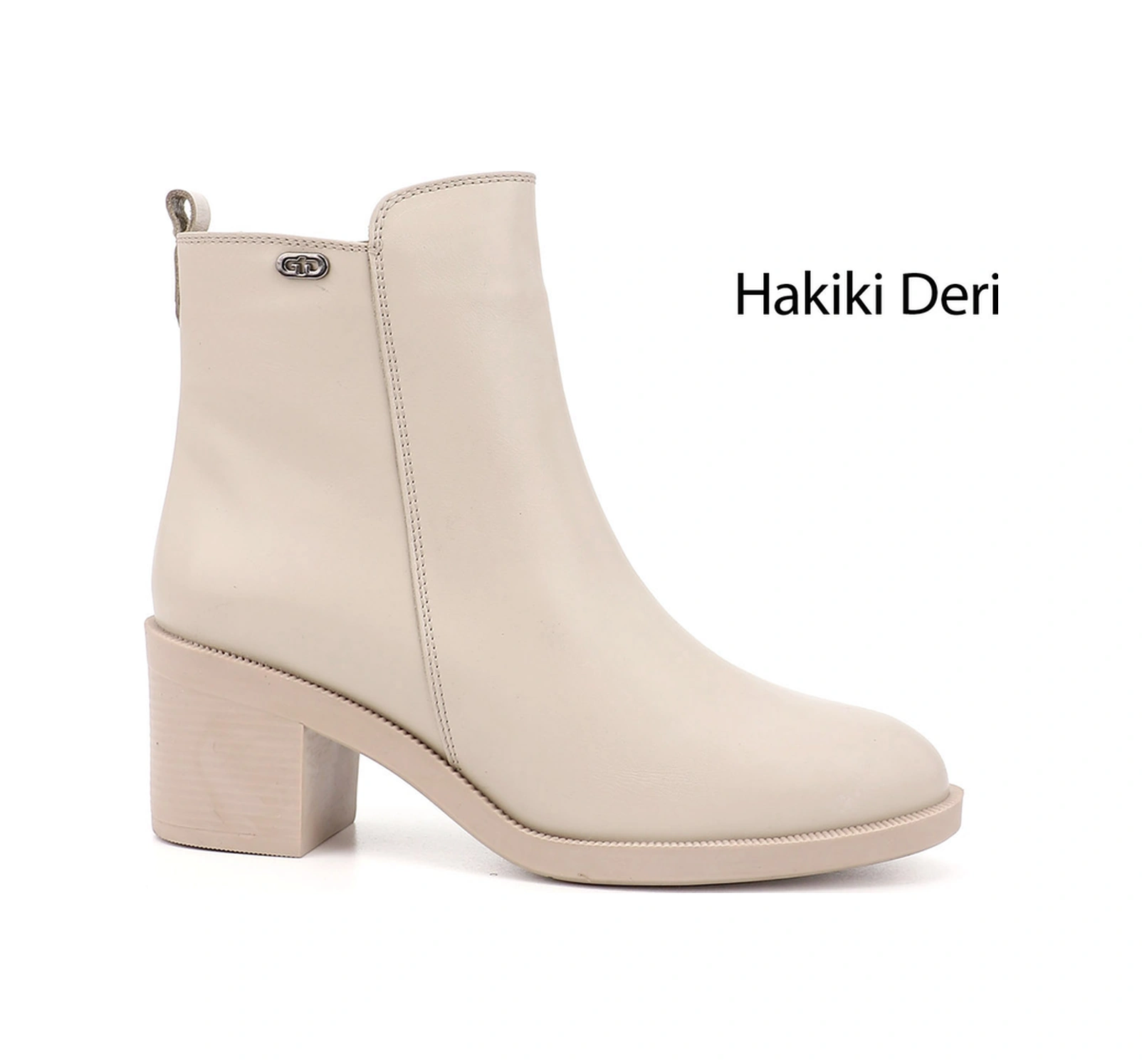 Gönderi(R) Gönderi R Kadın Bej Fermuarlı Kalın Topuklu Hakiki Deri Bot Gkzb13453428 Bej