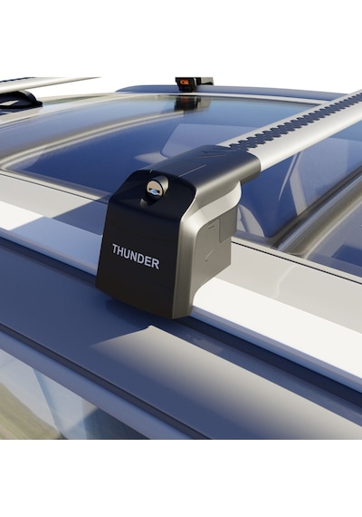 Opel Mokka 2013-2020 Trx2 Thunder Carrier Kilitli Ara Atkı Taşıyıcı Tavan Barı Siyah