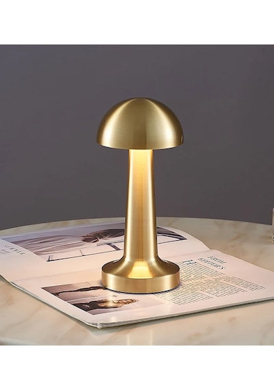 Şarjlı Dokunmatik Led Masa Lambası - Gold Rengi