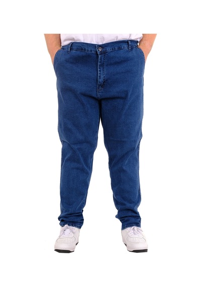 Mode Xl Büyük Beden Erkek Kot Pantolon Yan Cep Chıno 18880 Açık Mavi Açık Mavi