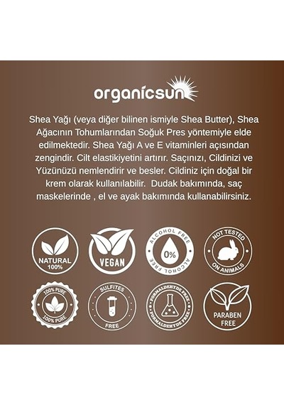 Shea Yağı 250 Ml %100 Ham, Soğuk Pres, Rafine Edilmemiş, Shea Butter Karite Kuru Cilt, Saç, Dudak, Topuk Bakımı