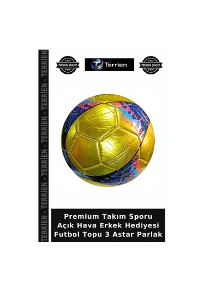 Premium Takım Sporu Açık Hava Erkek Hediyesi Futbol Topu 3 Astar Parlak Çok Renkli