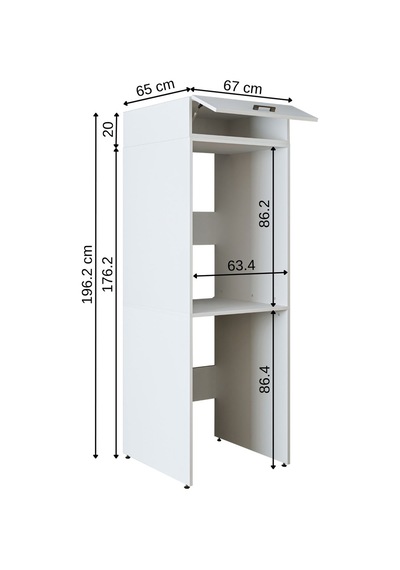 Banyo Dolabı 196,2 X 67 Cm Çamaşır Ve Kurutma Makinesi Dolabı Byz Mat Beyaz Banyo Dolabı 196,2 X 67 Cm Çamaşır Ve Kurutma Makinesi Dolabı Byz Mat Beyaz