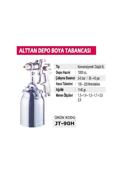 Felix Alttan Depolu Boya Tabancası - Jt-90H N11.8770