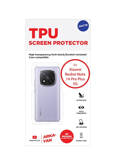 Xiaomi Redmi Note 14 Pro Plus 5g Mat Arka Ve Yan Koruyucu Tpu Film