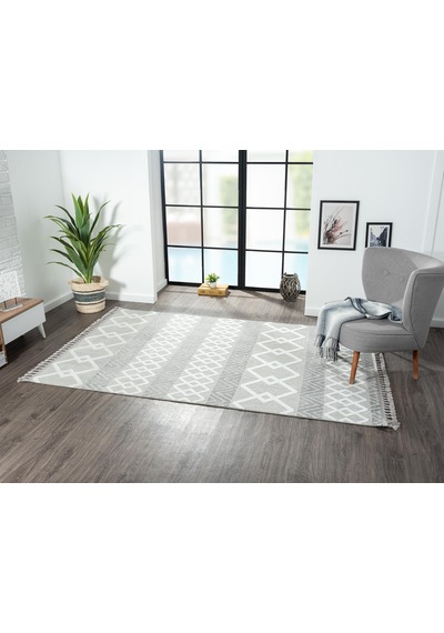 Sümer Sm003a Gri Halı Iskandinav Desen Dekoratif Modern Tozuyok Antialerjik Salon Halısı Koridor-298 Gri