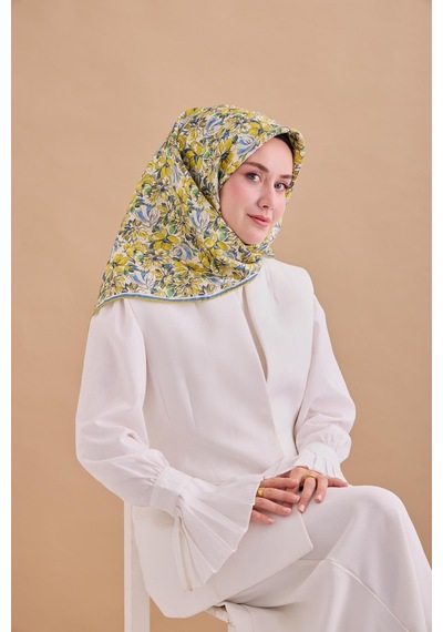 Silk Home Twill İpek Eşarp 11477-12 Ekru, Asit Yeşili, Gri, Mavi, Yeşil
