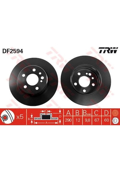 Trw Df2594 Fren Diski Arka S-class W140 91-97 1404230612