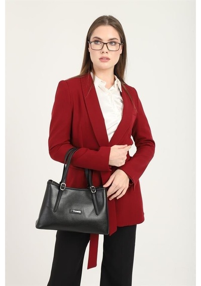 Silver Polo Sp1252 Kadın El Çantası Düz Siyah-siyah
