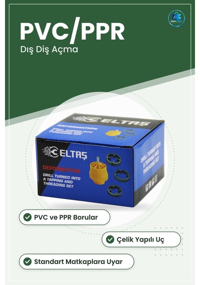 Matkap Ucu Plastik Boru Dış Diş Açma Pvc Ppr Tesisat Hassas Kesim