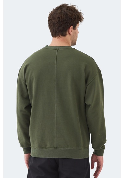Slazenger Vadık 2li Set Erkek Oversıze Sweatshırt Yeşil - Turkuaz