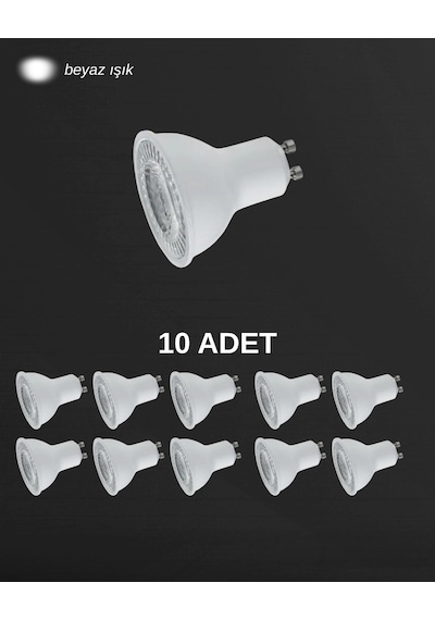 Cata Ct-4215 Led Ampul 8w Gu10 Duy Beyaz Işık - 10 Lu Paket