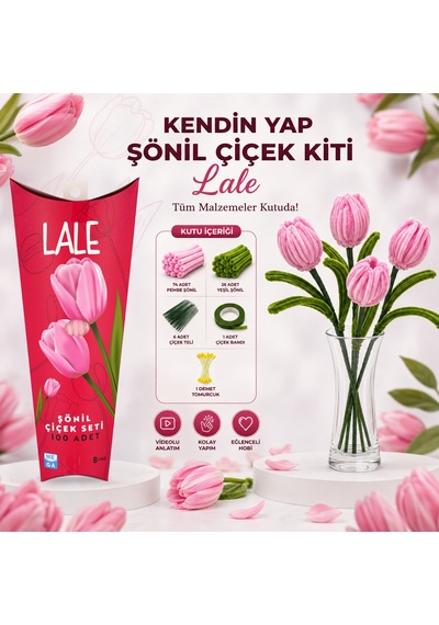 Şönil Lale Çiçek Yapım Seti