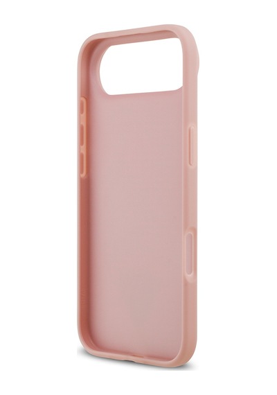 Apple Uyumlu iPhone 17 Air Kılıf Guess Lisanslı Taşlı Arka Yüzey Üçgen Logolu Kapak Pembe