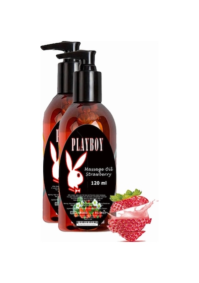 Çilek Aromalı Vücut Masaj Yağı 120ml Strawberry Flavored Massage Oil 2 Adet