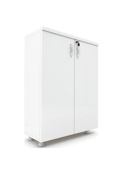 Modüler Dünyası Kapaklı Kitaplık Dosya Dolabı Beyaz - 80X38X117 (307720644) Beyaz