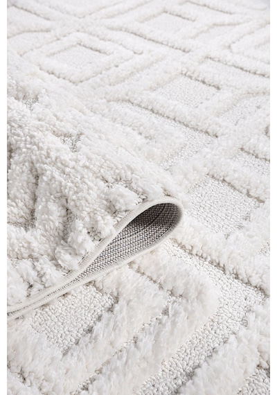 Mariesse Home Elit Bukleli Yumuşak Peluş Post Shaggy Çocuk Odası Oturma Odası Salon Mutfak Halısı 0c830a Krem