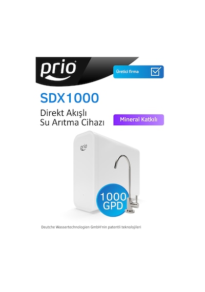 Prio Sdx1000 Tanksız Direkt Akışlı Otomatik Yıkamalı Pompalı Su A