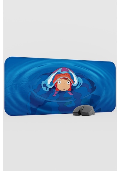 Ponyo Anime V1 - 70x30 Xl Gaming Kauçuk Kaymaz Taban Mouse Pad Fare Altlığı