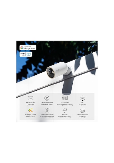 C460 4k 8mp Bataryalı Dış Mekan Güvenlik Kamerası 10000 Mah Starlight Renkli Gece Görüşü Aı İnsan/evcil Hayvan/araç Algılama Ip66 Wi-fi Microsd & Bulut Güneş Paneli Desteği C460 4k 8mp Bataryalı Dış Mekan Güvenlik Kamerası 10000 Mah Starlight Renkli Gece Görüşü Aı İnsan/evcil Hayvan/araç Algılama Ip66 Wi-fi Microsd & Bulut Güneş Paneli Desteği