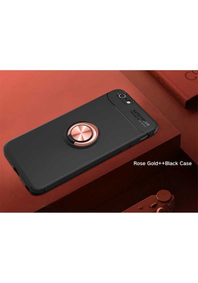 Apple Uyumlu iPhone Se 2022 Kılıf Zore Ravel Silikon Kapak Siyah-Rose Gold