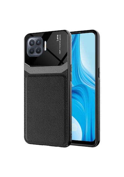 Oppo Reno 4 Lite Kılıf ​Zore Emiks Deri Görünümlü Kılıf