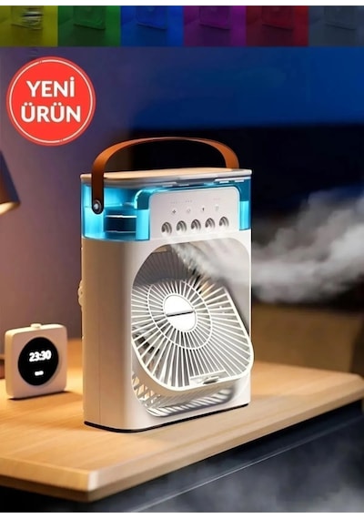 Ultrasonik Hava Vantilatörü Nemlendirici Fan Buhar Makinesi Rgb