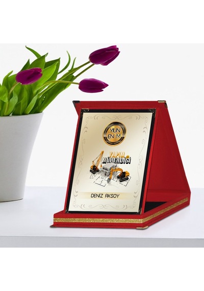 Kişiye Özel Yılın En İyi Yapım Mühendisi Kırmızı Plaket Ödülü - 1