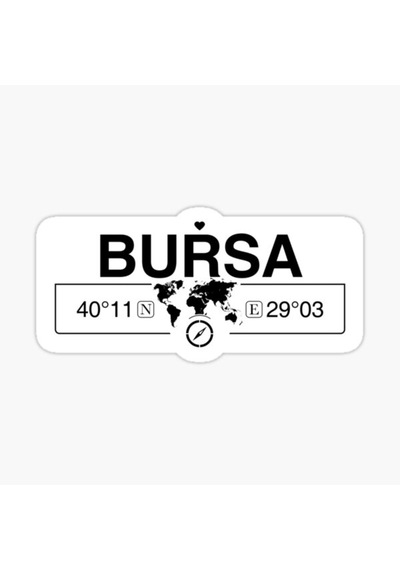 Bursa Gps Harita Sticker Oto Araba Yapıştırma 17Cm