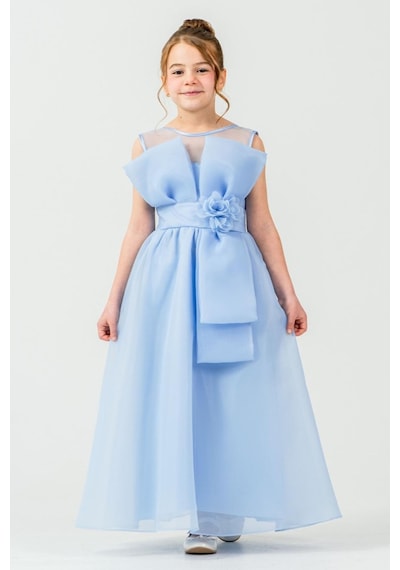 Mnk Baby & Kids Kız Çocuk Organze Tül Çiçek Ve Fiyonk Detaylı Gipe Sırtlı Prenses Abiye Elbise M00800 Mavi Mnk Baby & Kids Kız Çocuk Organze Tül Çiçek Ve Fiyonk Detaylı Gipe Sırtlı Prenses Abiye Elbise M00800 Mavi