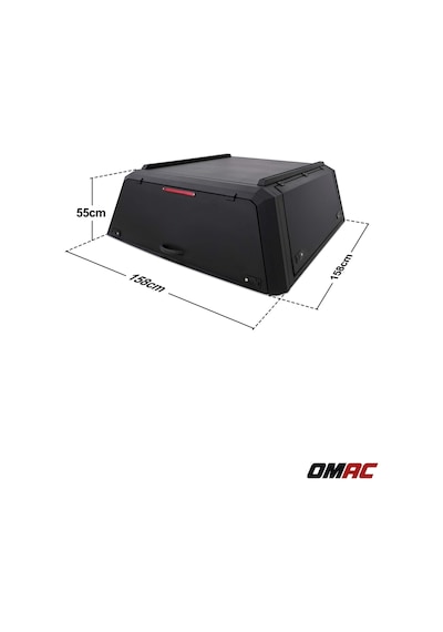 Toyota Hilux 2015-2026 Camp Uyumlu Araca Özel Omcap Camlı Çelik Kabin