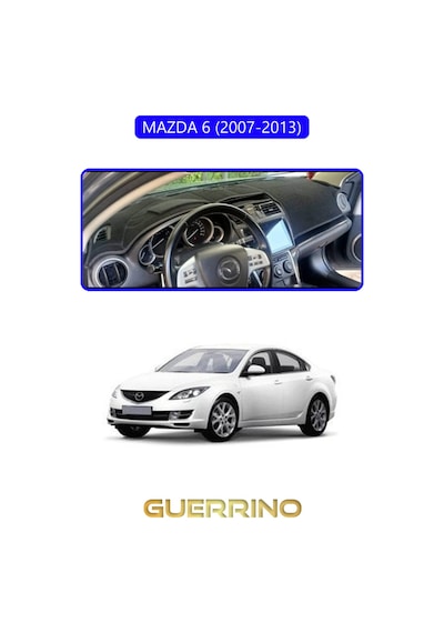 Mazda 6 2007-2013torpido Koruma Halısı Mavi Kenar