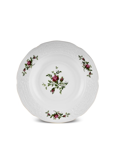 Karaca Vintage Rose Çukur Tabak 22 Cm Çok Renkli