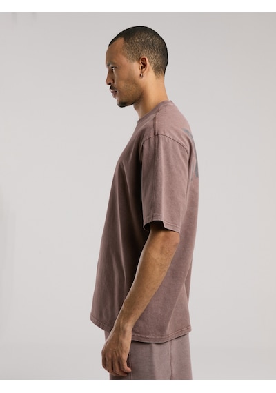 Everlast Bronx 1910 Oversize Yıkamalı Kahverengi Erkek Tişört Kahverengi