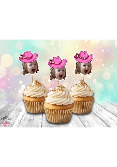 Kişiye Özel Pasta Süsü Cupcake Kürdan 10 Adet 0